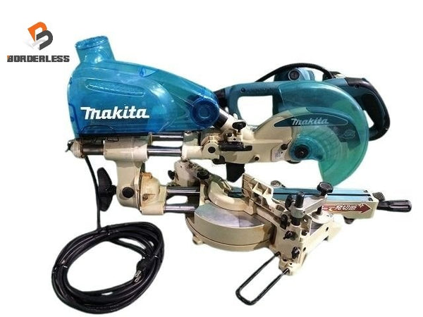 ☆中古品 コメント必読☆ makita マキタ 100V 50/60Hz 216mm スライドマルノコ LS0814F ライト付き 電動工具 切断117293 - 1