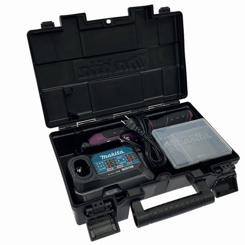 ☆美品 限定色☆makita マキタ 7.2V 充電式ペンインパクトドライバー TD023DHXAP 紫/パープル バッテリ2個(1.5Ah) 充電器 ケース131571 - 0