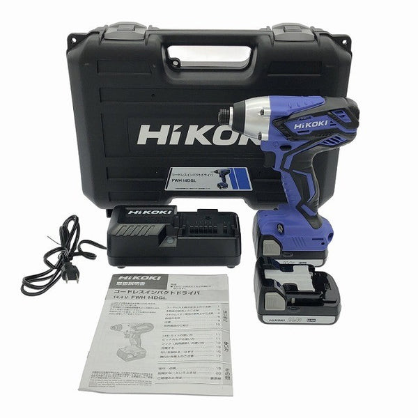 ☆美品☆HIKOKI ハイコーキ 14.4V コードレスインパクトドライバ FWH14DGL バッテリー2個(1.5Ah) 充電器 ケース付 ※コメント必読 116501 - 3