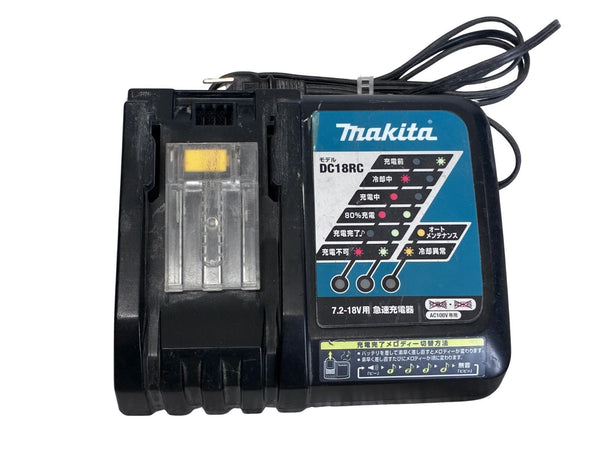 ☆中古品セット☆makita マキタ 18V 6.0Ah 純正 リチウムイオンバッテリー BL1860B 急速充電器 DC18RF リチウムイオン電池138795 - 10