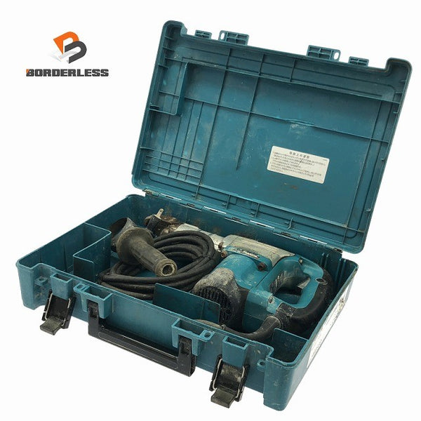 ☆中古品☆ makita マキタ 100V 電動ハンマー HM0830 本体+パーツ+ケース 斫り/ハツリ/はつり137060 - 1