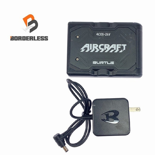 ☆比較的綺麗☆BURTLE バートル 24V エアークラフト リチウムイオンバッテリー AC09 黒/ブラック 本体+充電器 - 1