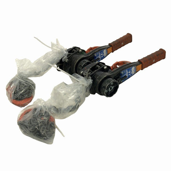 ☆中古品2本☆象印チェンブロック エレファント YA型 強力レバーホイスト YA-160 荷重1.6ton 揚程1.5m レバーブロック 荷締め機129575 - 2