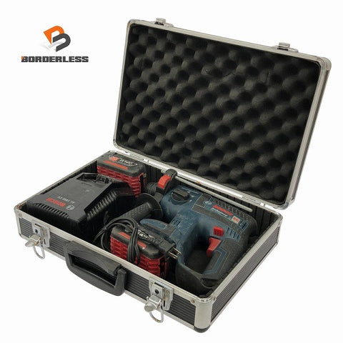 ☆中古品☆ BOSCH ボッシュ 18V バッテリーハンマードリル GBH18V-EC 本体+バッテリー2個(3.0Ah/6.0Ah)充電器+ケース136672