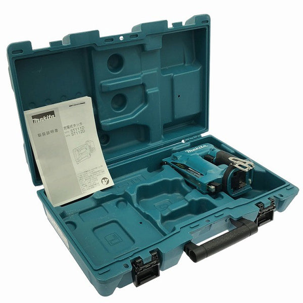 ☆中古比較的綺麗☆makita マキタ 18V 充電式タッカー ST112DZK 本体＋ケース付 RT線10mm コードレス バッテリー式 電動工具133523 - 2
