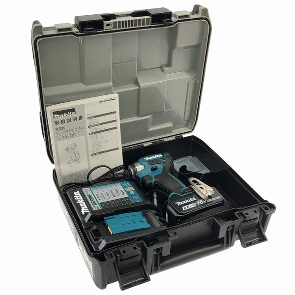 ☆未使用品 バッテリ1個☆makita マキタ 18V 充電式インパクトドライバ TD173D 青/ブルー バッテリー1個(18V 6.0Ah) 充電器135991 - 2