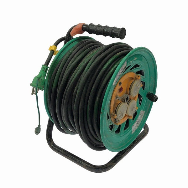 ☆中古品☆NICHIDO 日動工業 100V 50m コードリール FW-E53 防雨防塵型 屋外用 電工ドラム ドラムリール 延長コード118895 - 2