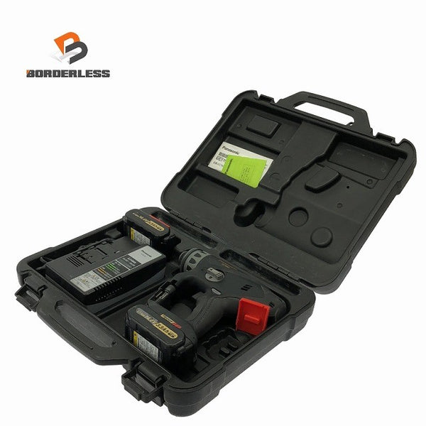 ☆中古品☆Panasonic パナソニック 14.4V 充電マルチハンマードリル EZ7840 バッテリ2個(3.3Ah)充電器 ケース付 コードレス 穴あけ118614 - 1