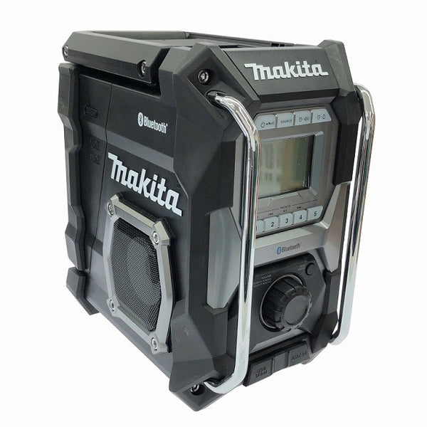 ☆美品☆makita マキタ 10.8V/14.4V/18V/40Vmax/100V 充電式ラジオ MR002G 黒 本体 アダプター Bluetooth コードレス 現場ラジオ 116704 - 3