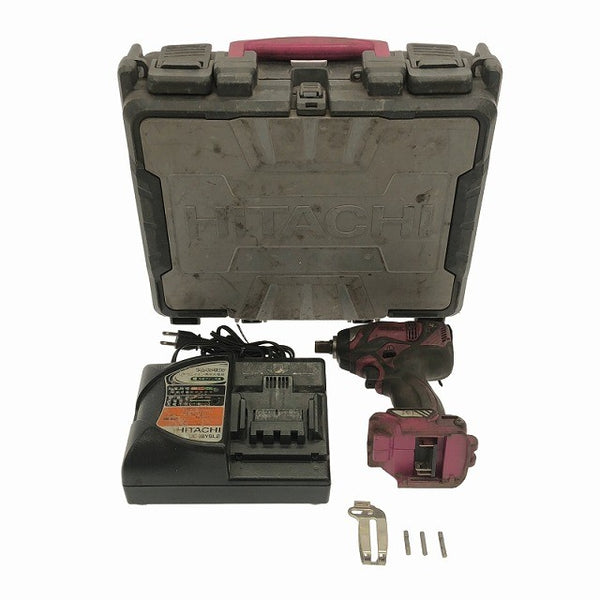 ☆中古品☆HITACHI 日立工機 14.4V コードレスインパクトレンチ WR14DBAL2 充電器＋ケース付 充電式 バッテリー式119065 - 3