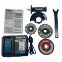 ☆中古品※バッテリ無し☆makita マキタ 18V 125mm 充電式ディスクグラインダー GA518D 充電器 DC18RF ケース付 研磨 研削131362 - 10