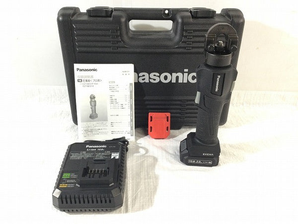 ☆未使用品☆Panasonic パナソニック 10.8V 充電圧着機 EZ1W31F10S-B バッテリー(10.8V 2.0Ah) 充電器 ケース付き116914 - 3