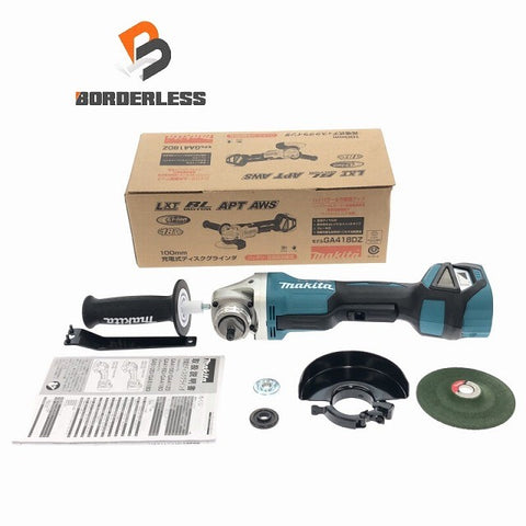 ☆未使用品☆ makita マキタ 18V 100mm 充電式グラインダー GA418DZ サイドグリップ付き 変速ダイヤル パドルスイッチタイプ125744