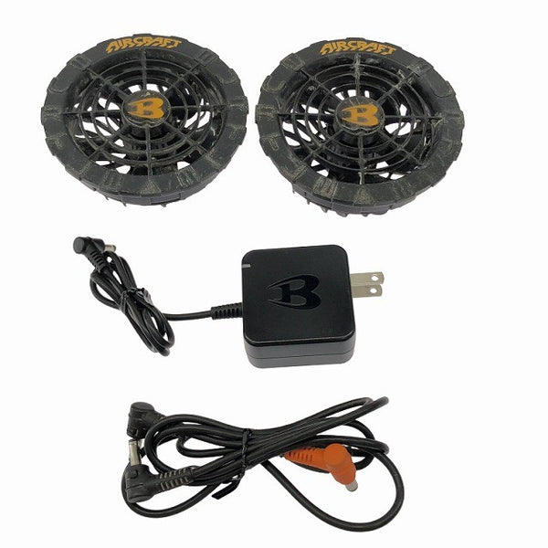 ☆中古品☆BURTLE バートル AIR CRAFT エアークラフト AC08-22V ファンユニット AC08-1/08-2 充電ケーブルセット132843 - 9