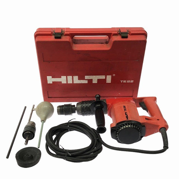 ☆中古品☆HILTI ヒルティ 100V ハンマードリル TE22 ストレートチャック＋ケース付 SDSプラス コード式 ハンマドリル 穴あけ128611 - 3