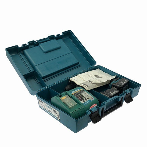☆中古品☆makita マキタ 14.4V 16mm 充電式ハンマドリル HR162DRFX バッテリー2個(14.4V 3.0Ah) 充電器 ケース付129891 - 0