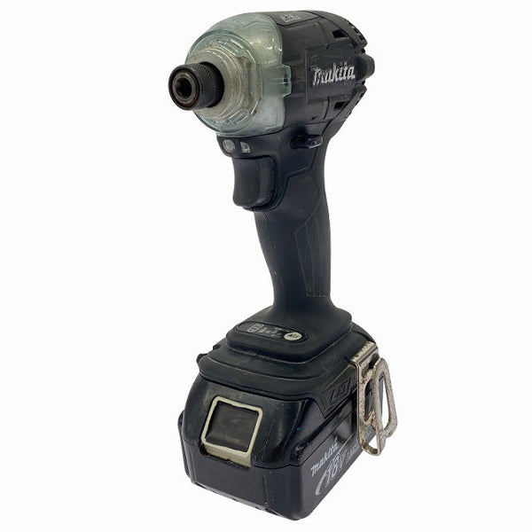 ☆中古品☆ makita マキタ 18V 充電式インパクトドライバー TD148D 黒/ブラック 本体+バッテリー2個(4.0Ah)充電器+ケース131517 - 4