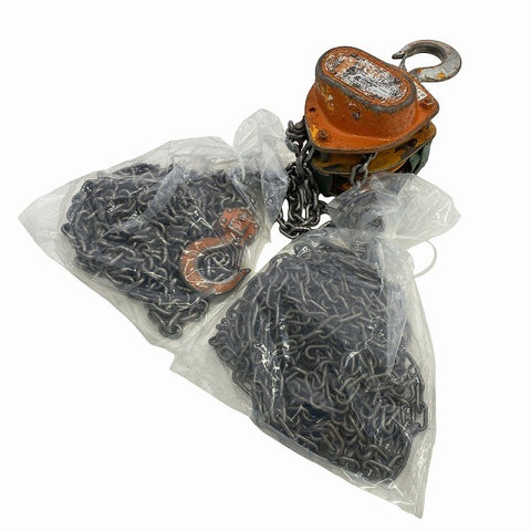 ☆中古品☆KITO キトーマイティ M3形 CB010 荷重1t/1トン 揚程2.5m チェーンブロック ホイスト 荷揚げ 吊り上げ 手動式117866 - 0