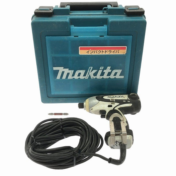 ☆中古品☆makita マキタ 100V インパクトドライバ 6955SPKW 白/ホワイト ケース付 コード式 締付け 電動工具138132 - 3