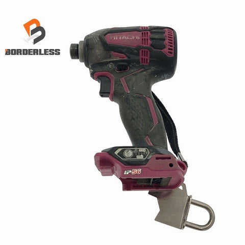 ☆中古品☆HITACHI 日立工機 18V コードレスインパクトドライバー WH18DDL2 赤/レッド 本体のみ 充電式 バッテリー式114936