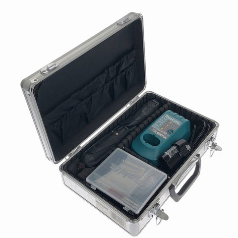 ☆中古品☆makita マキタ 7.2V 充電式ペンインパクトドライバー TD021D 黒 バッテリ3個(1.0Ah) 充電器 ケース付 コードレス123909 - 0