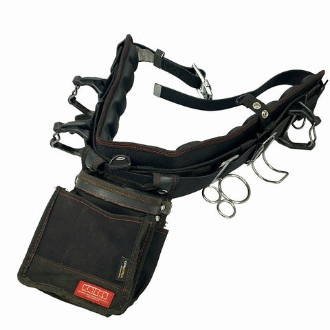 ☆美品☆FUJII DENKO 藤井電工 セーフティーベルト LSA KNICKS ニックス 2段腰袋他付き 安全帯 腰ベルト125050 - 0