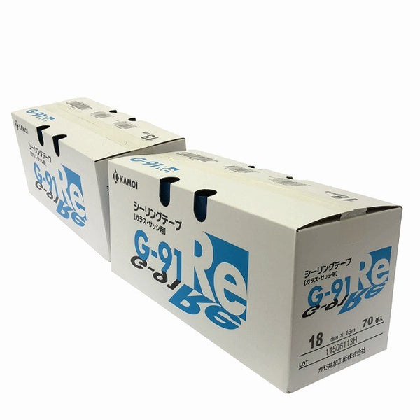 ☆未使用2ケースセット☆KAMOI カモ井加工紙 シーリングテープ G-91Re 18mm×18m 70巻 ガラス・サッシ用130467 - 5