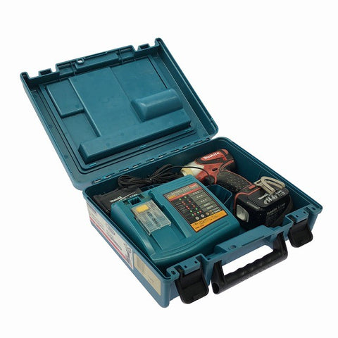 ☆中古品☆makita マキタ 14.4V 充電式インパクトドライバ TD130DRFXR 赤/レッド バッテリー2個(14.4V 3.0Ah) 充電器 ケース付127168 - 0