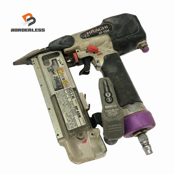 ☆中古品☆HITACHI 日立工機 45mm 常圧 ピン釘打機 NP45M ピンタッカー ピンネイラ ピン釘打ち機 エア工具 エアツール132660 - 1