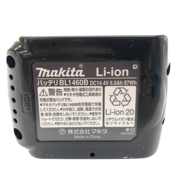 ☆未使用品3個セット☆makita マキタ 14.4V 6.0Ah 純正 リチウムイオンバッテリー BL1460B 残量表示付 リチウムイオン電池 蓄電池129809 - 9