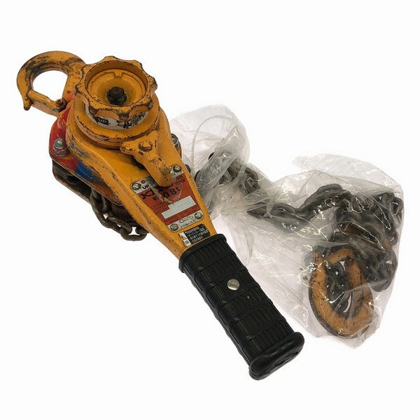 ☆中古品2個セット KITO キトー レバーブロック L5形 LB008 荷重0.8ton/800kg 揚程1.5m レバーホイスト ガッチャ 荷揚げ機 荷締め機135553 - 2