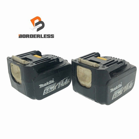☆中古品2個セット☆makita マキタ 14.4V 5.0Ah 純正リチウムイオンバッテリー BL1450 リチウムイオン電池 蓄電池 充電池137119