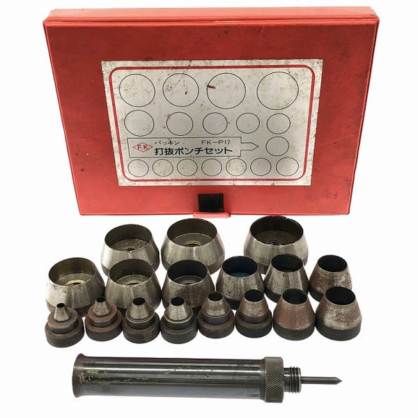 ☆中古品☆F.K パッキン 打抜ポンチセット FK-P17 ハンドツール 穴合わせ ベルトポンチ133465 - 3