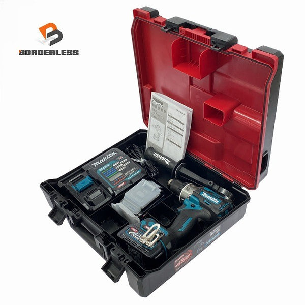 ☆未使用品☆makita マキタ 40Vmax 充電式ドライバドリル DF003GRDX バッテリー2個(2.5Ah) 充電器 ケース付 ドリルドライバー130554 - 1