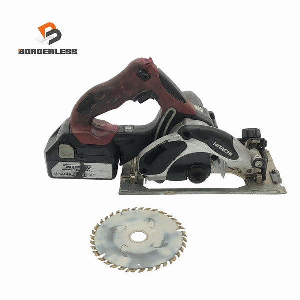 ☆中古品☆ HITACHI 日立工機 14.4V/18V 125mm コードレスチップソーカッタ CD14DSL 本体+バッテリー1個(18V 4.0Ah)117329 - 1