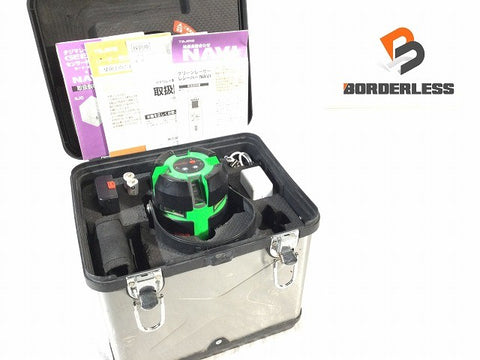 ☆中古品☆Tajima タジマ レーザー墨出し機 GZASN-KJC NAVI GREEZA SENSOR TAYPE 受光器 バッテリー2個付121010 - 0