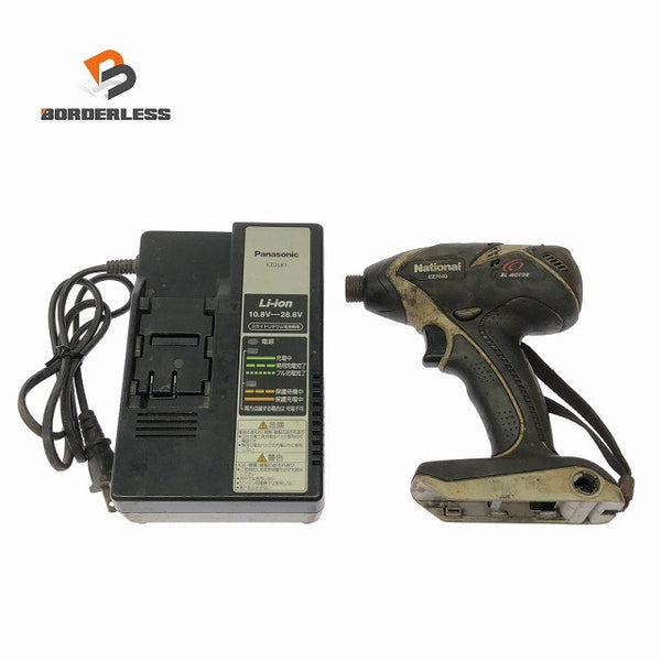 ☆中古品セット☆Panasonic パナソニック 10.8V-28.8V 急速充電器 E0L81 National 充電式インパクトドライバー EZ7540129070 - 1