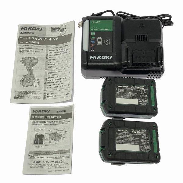 ☆未使用品☆ HiKOKI ハイコーキ 36V コードレスインパクトレンチ WR36DE 2XPSZ マルチボルト フルセット124160 - 10