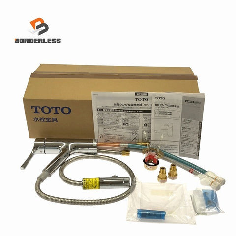 ☆未使用品☆TOTO トートー 台付シングル混合水栓 TKS05305JA エコシングル ハンドシャワー キッチン用水栓 シングルレバー混合水栓124833