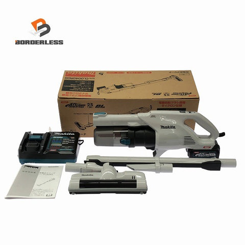 ☆未使用品☆makita マキタ 40Vmax 充電式クリーナー CL004GRDG グレー バッテリ1個(2.5Ah) 充電器付 サイクロン一体式 コードレス130343