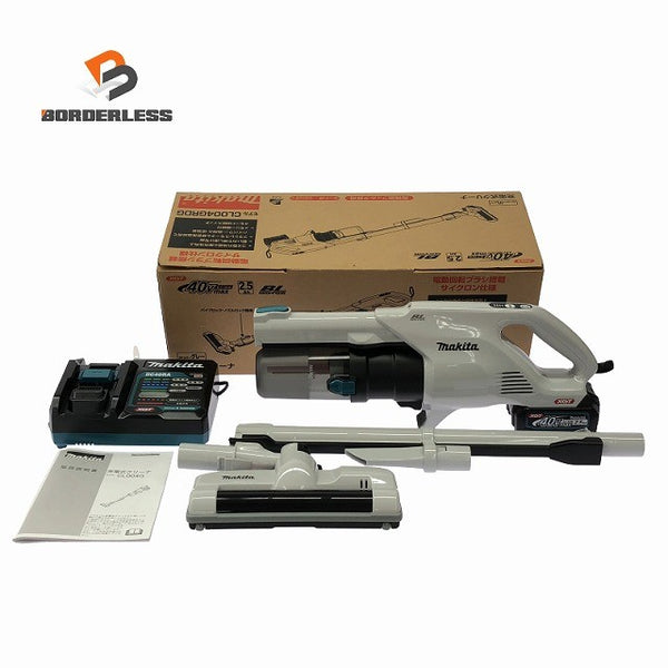 ☆未使用品☆makita マキタ 40Vmax 充電式クリーナー CL004GRDG グレー バッテリ1個(2.5Ah) 充電器付 サイクロン一体式 コードレス130343 - 1