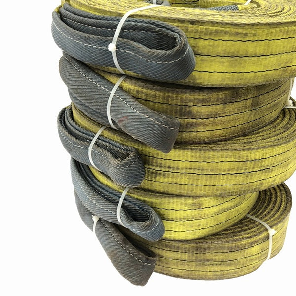 ☆中古品5本セット☆bestanswer ベストアンサー スリングベルト 荷重3000kg 幅75mm 長さ8m 黄色 ベルトスリング 荷締め111859 - 6