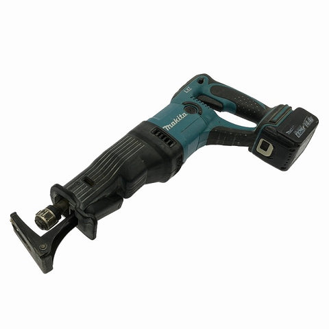 ☆中古品☆makita マキタ 14.4V 充電式レシプロソー JR141D バッテリ2個(3.0Ah6.0Ah) 充電器付 コードレス セーバソー セーバーソー - 0