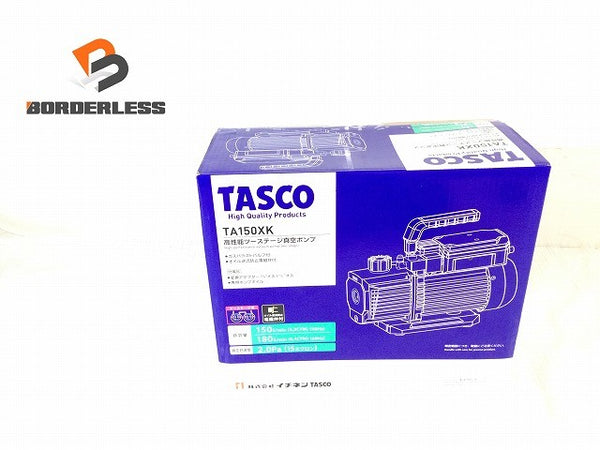 ☆未使用品☆TASCO タスコ オイル逆流防止弁付高性能ツーステージ真空ポンプ TA150XK 黒/ブラック エアコン取付 空調工事 イチネン119413 - 1