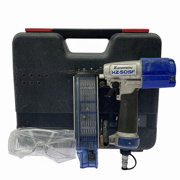☆中古品☆Kanematsu 兼松 常圧 仕上釘打機 KZ-50SF 防護ゴーグル ケース付 フィニッシュネイラ エアーツール129411 - 3