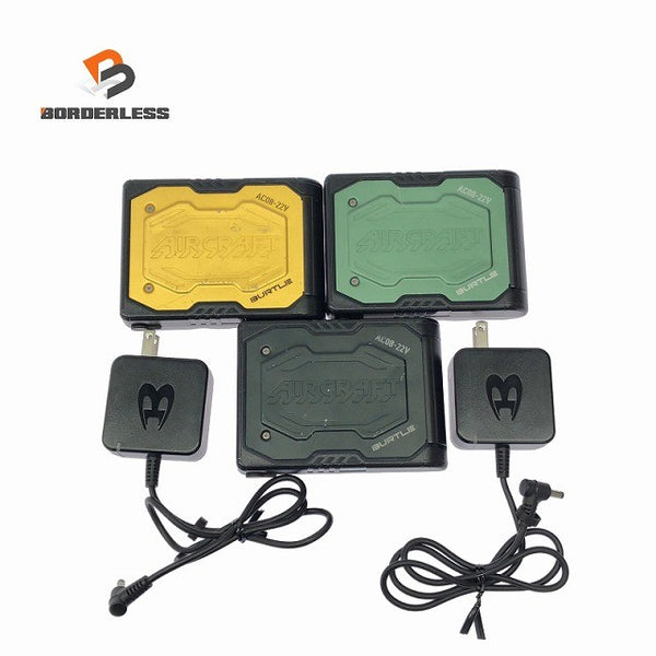 ☆比較的綺麗3点セット☆BURTLE バートル 空調作業服用バッテリー AC08-22V×3個 充電ケーブル×2個 ※ファンなし 暑さ対策134898 - 1