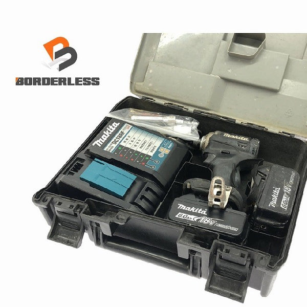 ☆中古品☆ おまけ付♪ マキタ 18V 充電式インパクトドライバ TD171DRGXB 黒/ブラック バッテリ2個 充電器 ケース付 ※コメント必読 116156 - 1