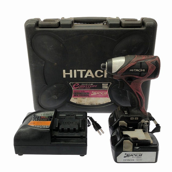 ☆中古品☆HITACHI 日立工機 18V コードレスインパクトドライバー WH18DBDL バッテリ2個(18V 3.0Ah)充電器 ケース付 充電式131678 - 3