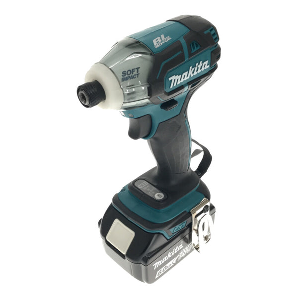 ☆未使用品☆makita マキタ 18V 充電式ソフトインパクトドライバ TS141DRGX バッテリー2個(18V 6.0Ah) 青/ブルー 充電器 ケース付 - 4