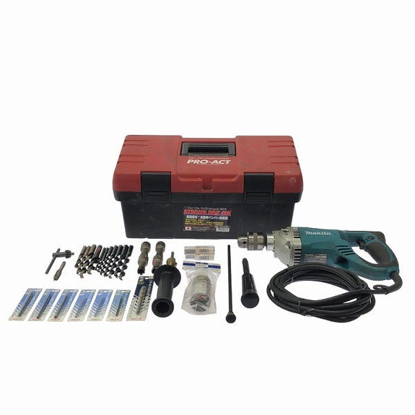 ☆中古品☆ makita マキタ 100V 13mm 電気ドリル モデル6305 本体+パーツ+社外ケース(PRO-ACT)電動ボーラー124570 - 3